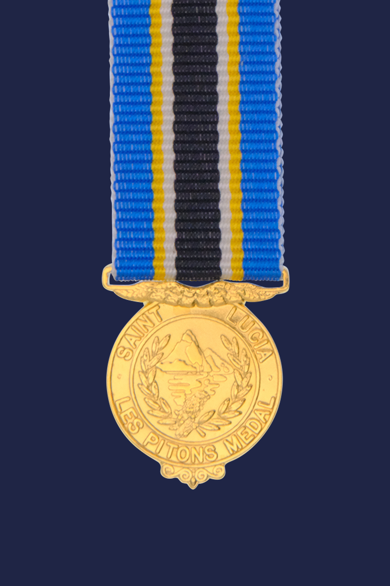 Worcestershire Medal Service: Order of St Lucia - Les Pitons Medal (Gold)