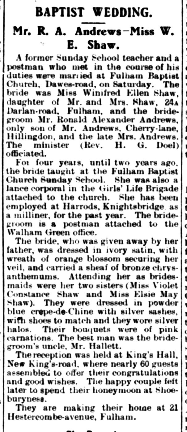 WW2 Gp - Andrews - RAMC